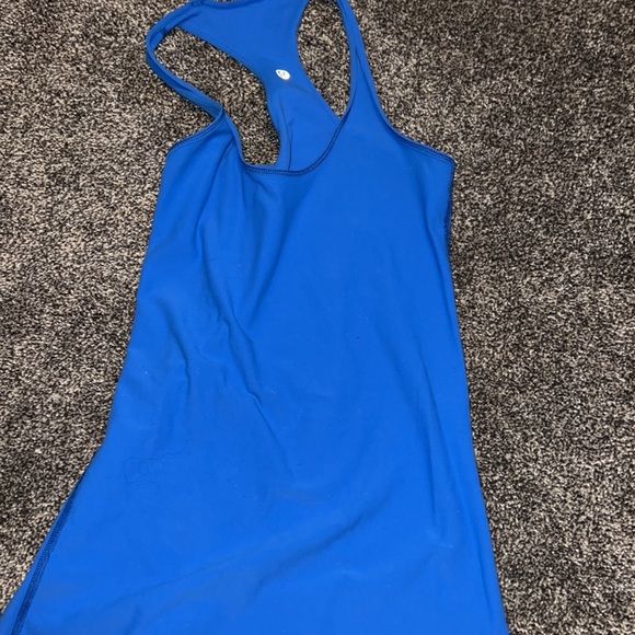 Lululemon reversible racerback tee royal blue top. - Picture 4 of 7